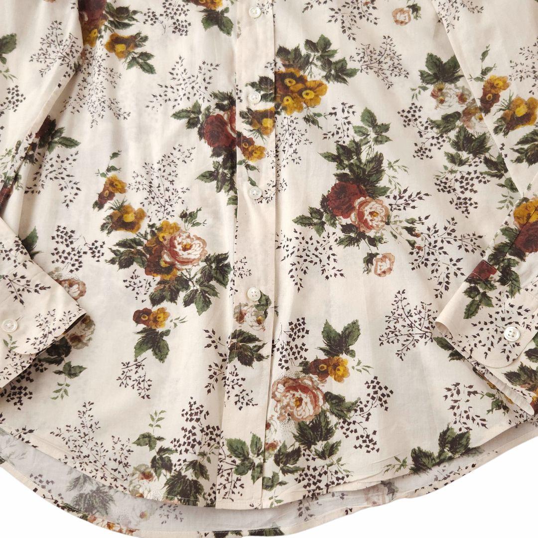 キャバン 花柄 長袖コットンシャツ Lサイズ オーバーサイズ 極美品