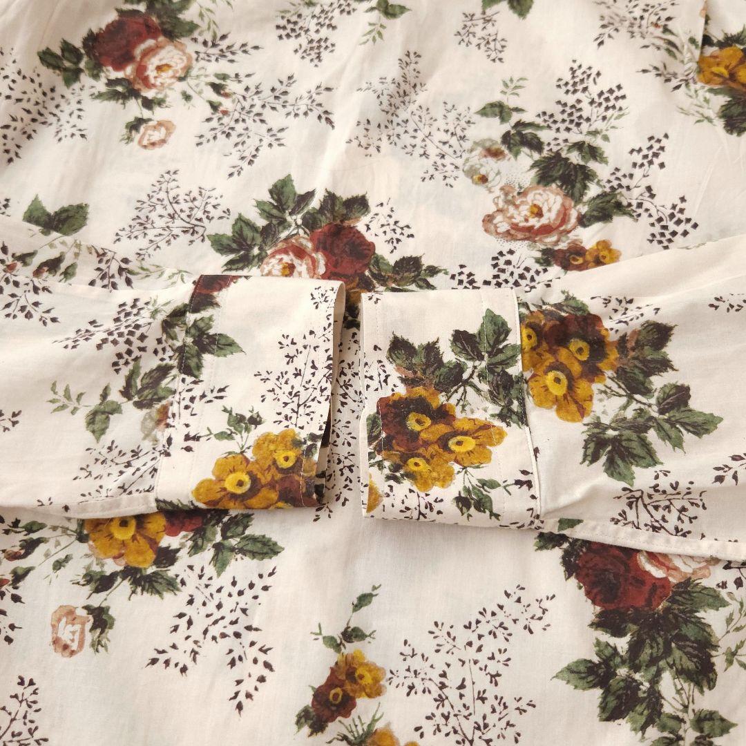 キャバン 花柄 長袖コットンシャツ Lサイズ オーバーサイズ 極美品