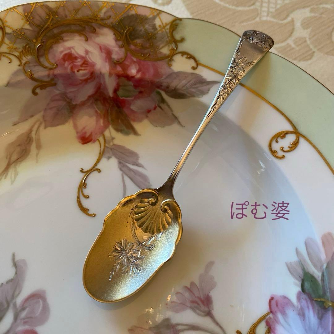 【米国／Gorham】純銀 スターリングシルバー／アイスクリームスプーン ２本