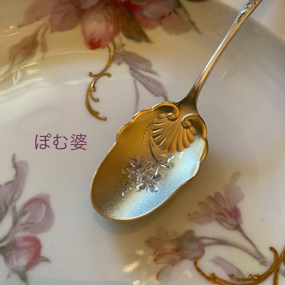 【米国／Gorham】純銀 スターリングシルバー／アイスクリームスプーン ２本