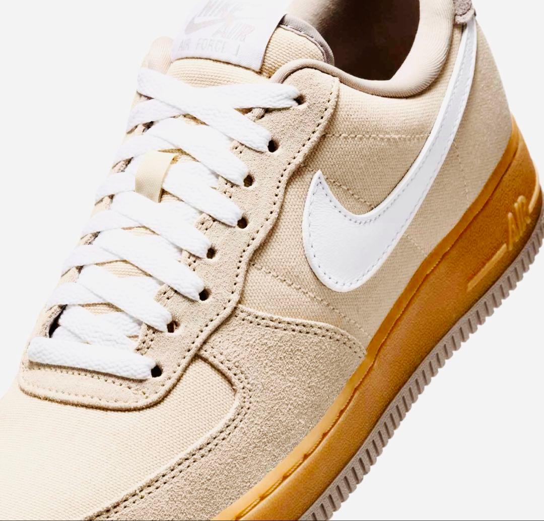 ■新品26.5cm■ナイキ エア フォース 1 07 ライトカーキ/ガムイエロー