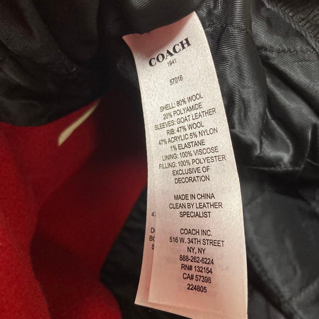 【美品】　coach コーチ　スタジャン　ブルゾン　レザー　ワッペン　ジャケット