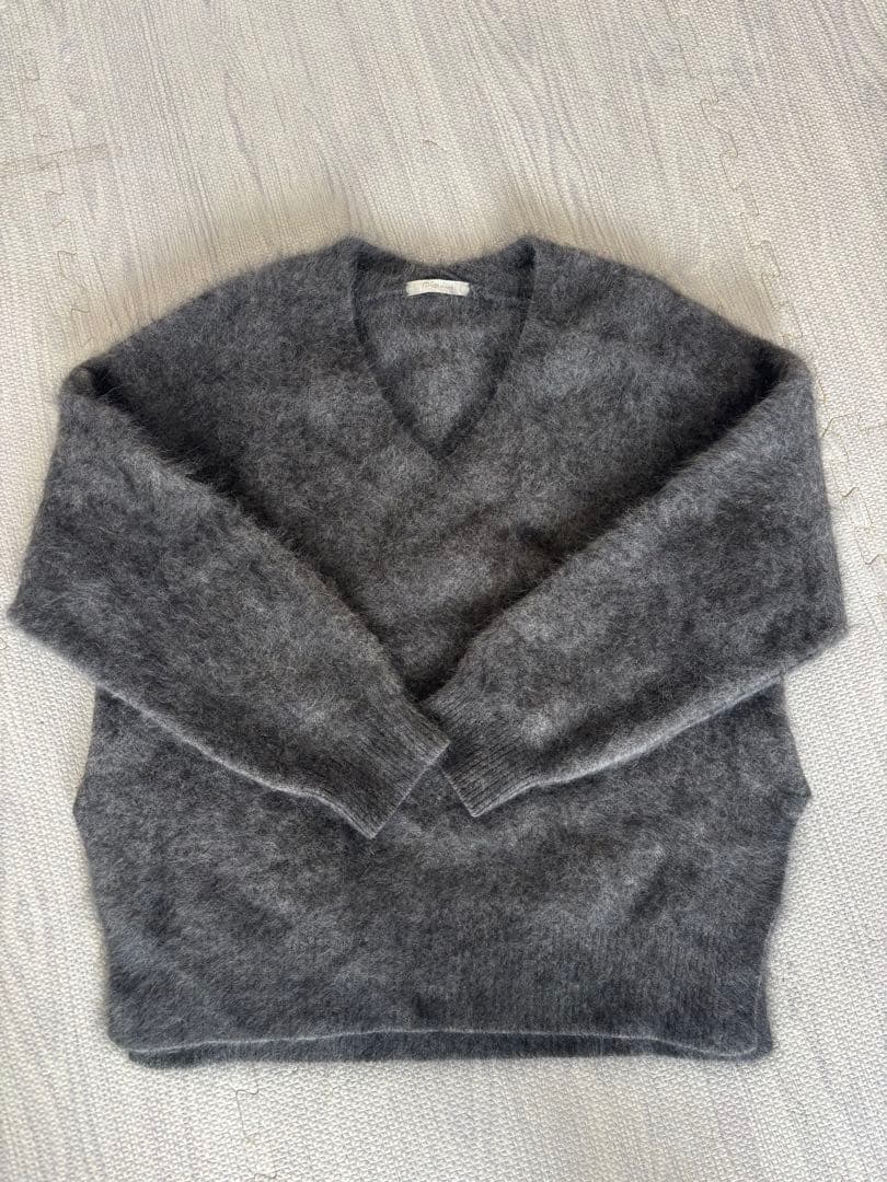 plage プラージュ Fur v スリットプルオーバーニット