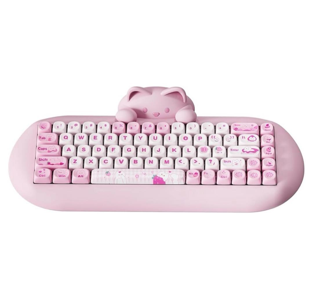 YUNZII C68 ワイヤレスメカニカルキーボード かわいい猫