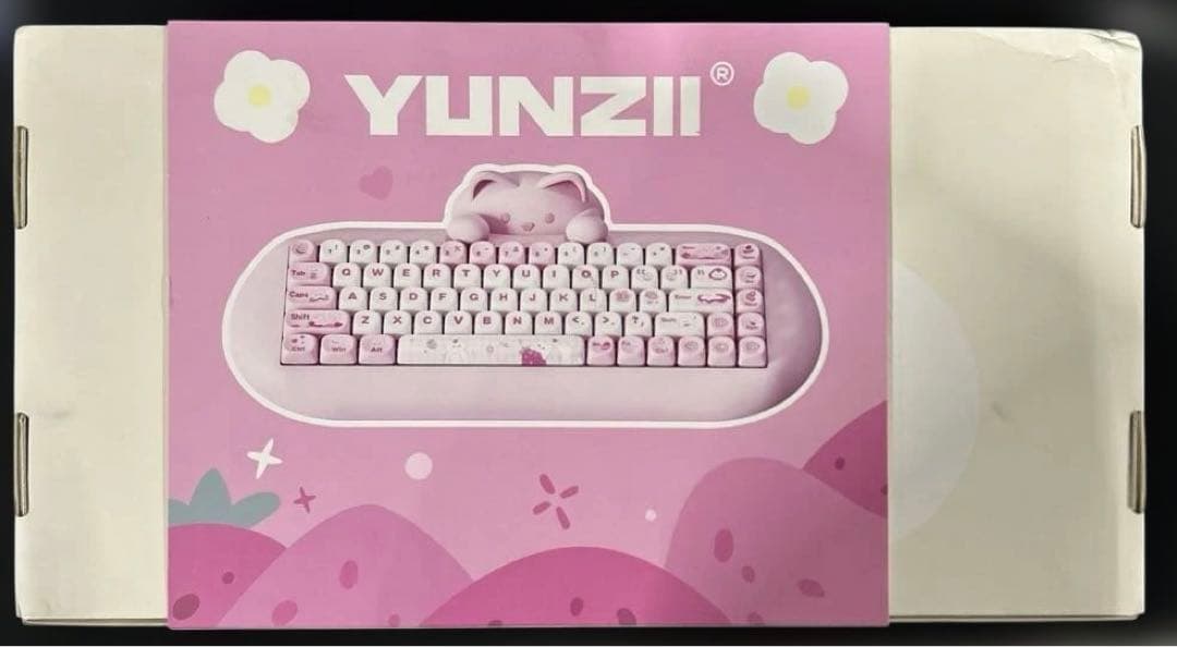 YUNZII C68 ワイヤレスメカニカルキーボード かわいい猫