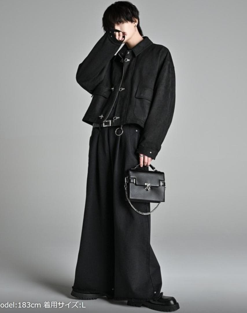 【ADRER　最新作即完黒L 】ファイヤーマンフックショートブルゾン