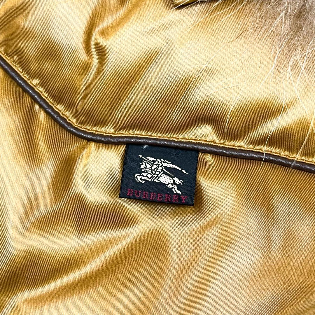 極美品 バーバリーロンドン ダウンベスト リバーシブル フード、ファー着脱可能