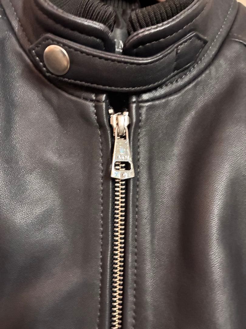 AKM 黒 シープレザージャケットMサイズ男女ok.