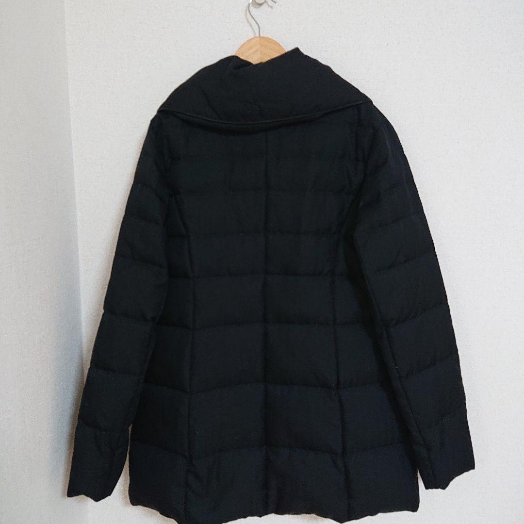 TRANS WORK 【美シルエット】軽くて暖かい上質ダウンコート 黒