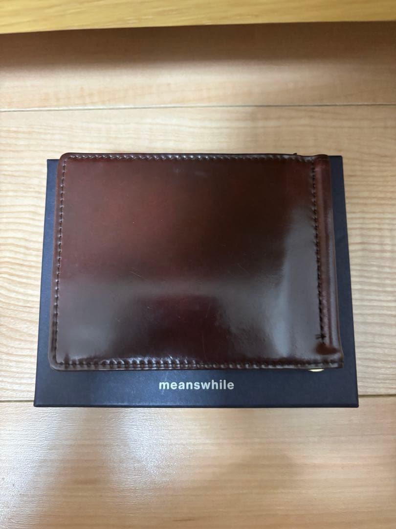 meanswhile ブラウンレザーマネークリップ
