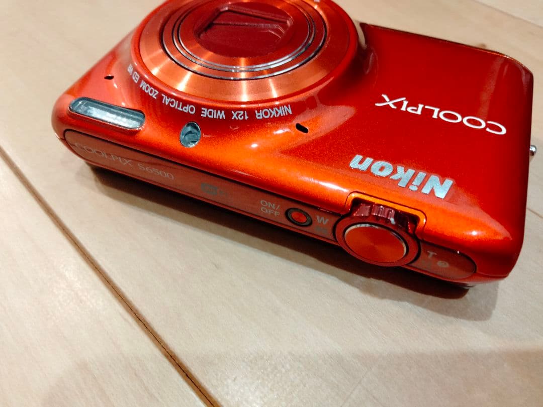 ジャンク Nikon COOLPIX S6500 デジカメ オレンジ Wi-Fi