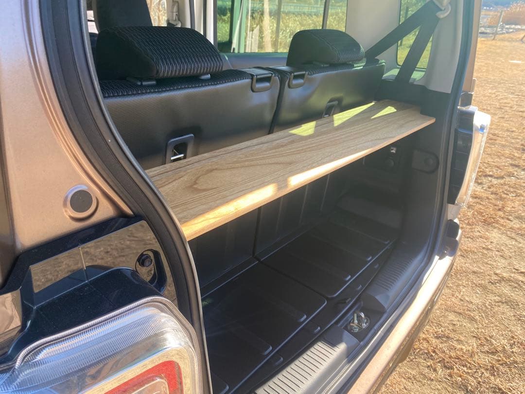 スズキ 新型ハスラー用ラゲッジボード 木製 塗装済 リクライニング対応 車中23