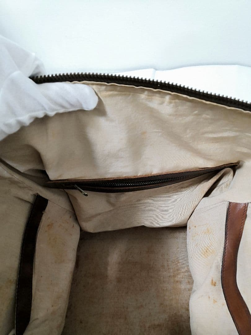 FENDI フェンディ ズッカ ボストンバッグ 大容量 ヴィンテージ ブラウン