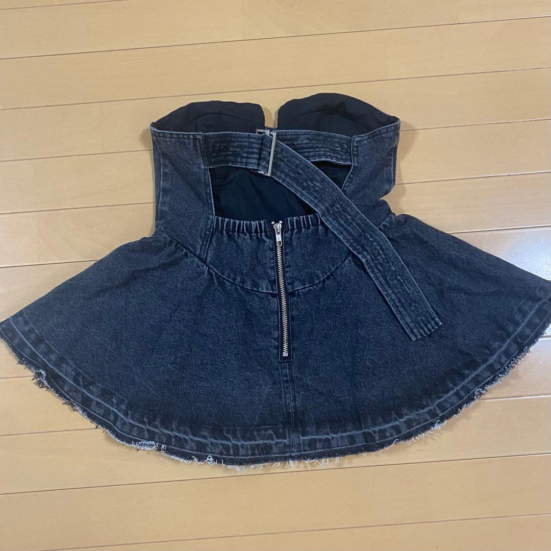 【p. 】maison special デニムビスチェ ブラック