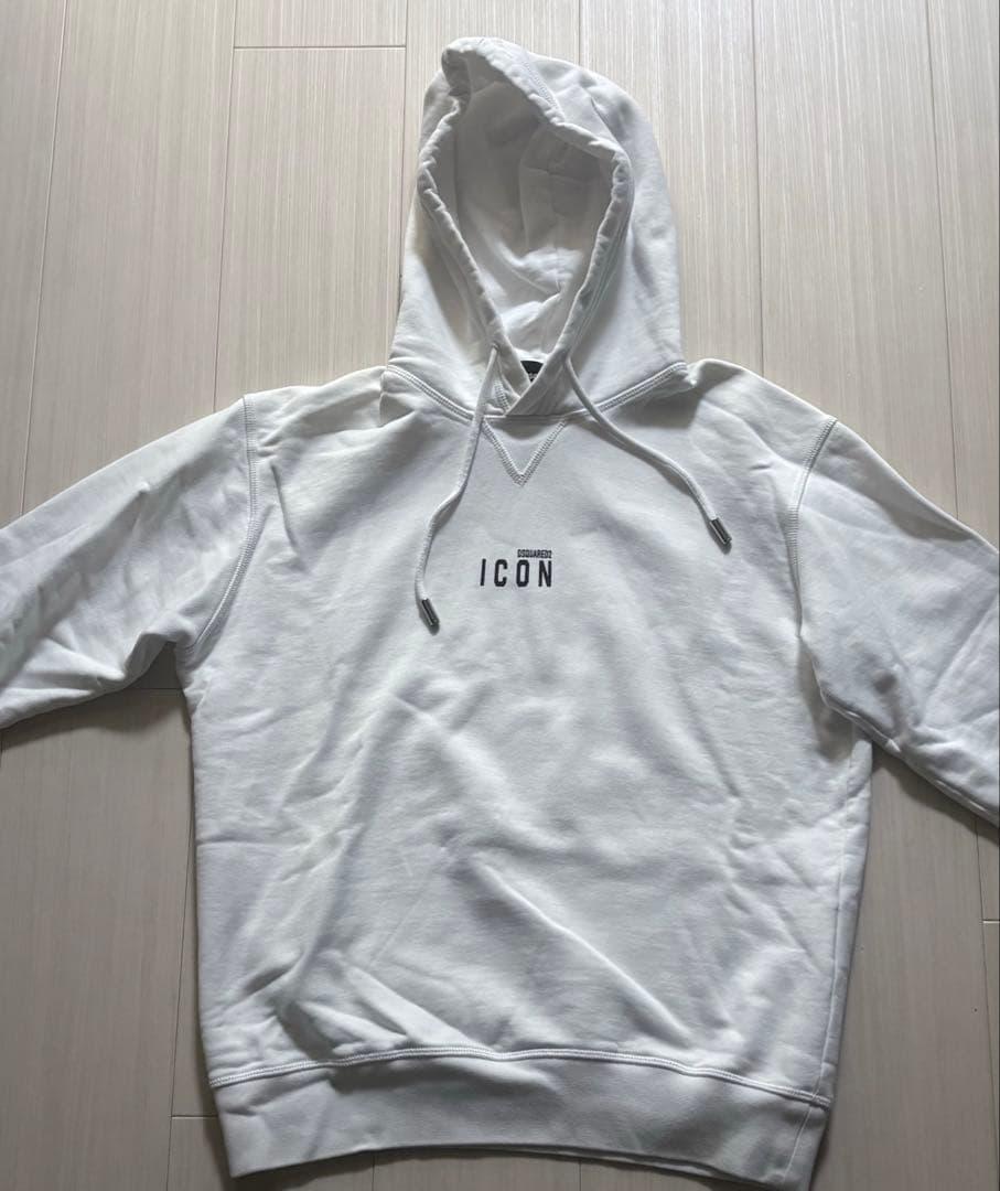 DSQUARED2 icon パーカー メンズ 白 Sサイズ