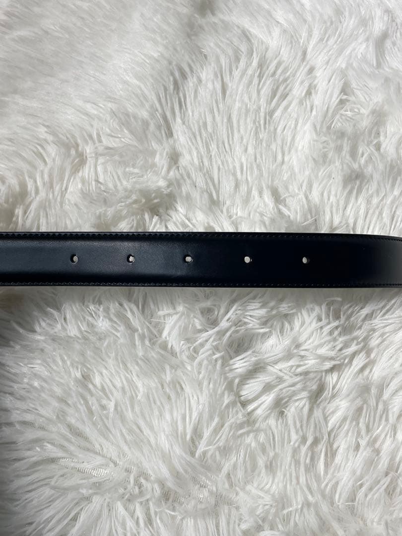 美品　フェラガモ ガンチーニ レザーベルト ブラック 本革 イタリア製