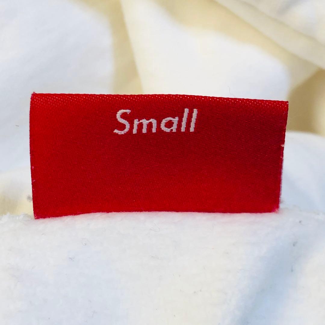 【希少デザイン】シュプリーム センターロゴ ストーンロゴ パーカー 白 Sサイズ