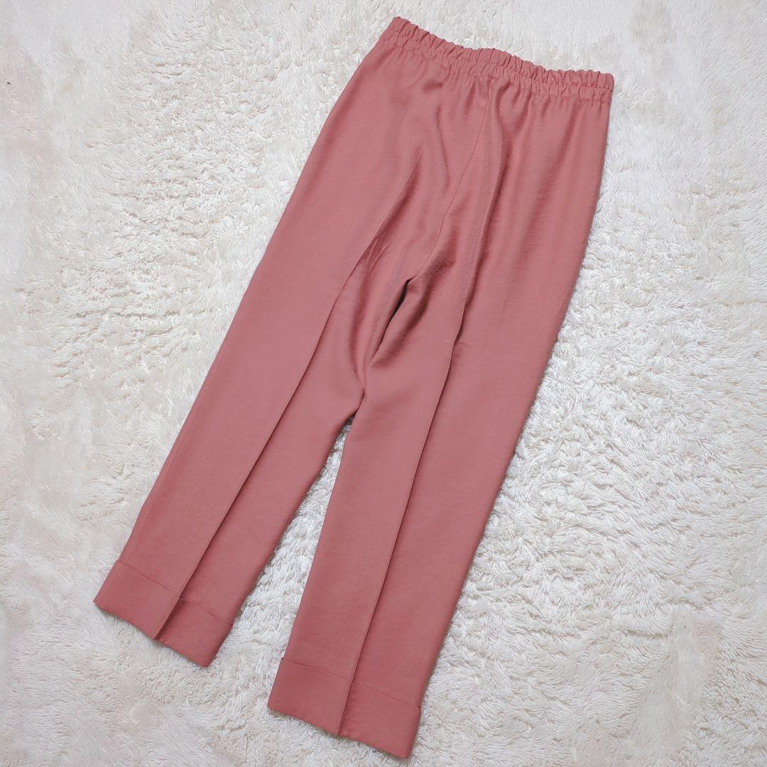 美品！ZARA　スーツセットアップ　ワイドパンツ　L　ピンクオレンジ