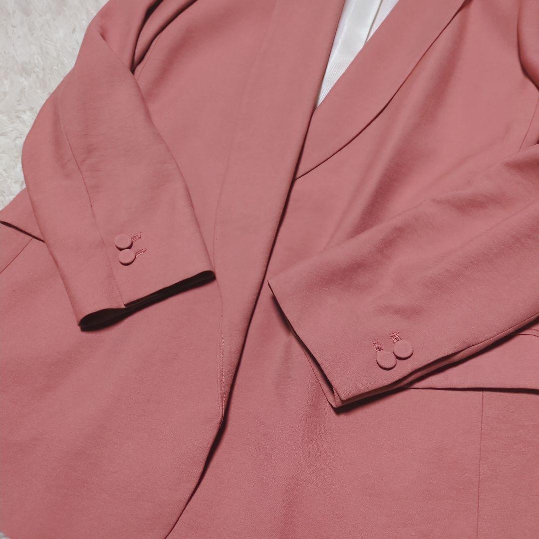 美品！ZARA　スーツセットアップ　ワイドパンツ　L　ピンクオレンジ