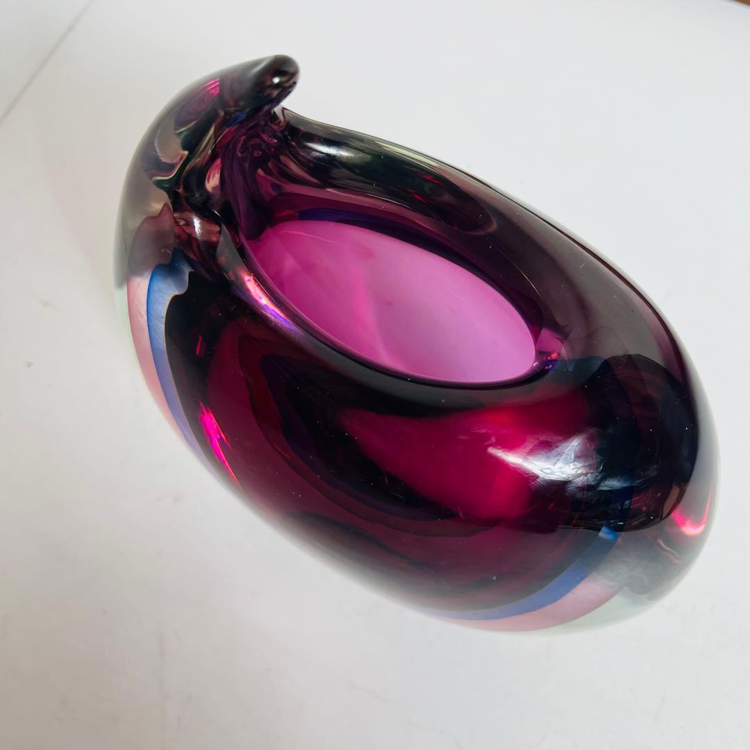 ムラーノ　ビンテージ　花瓶　フラワーベース　イタリア　ムラノ　アンティーク