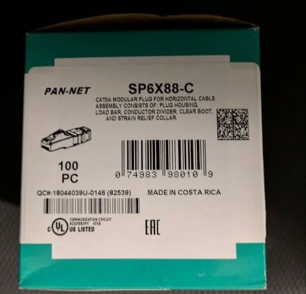 Panduit SP6X88-C CAT6Aコネクタ 100個入り