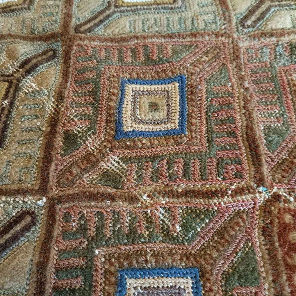 ※【ばらけん】訳あり 大判 L165 マシュワニラグ ヴィンテージラグ