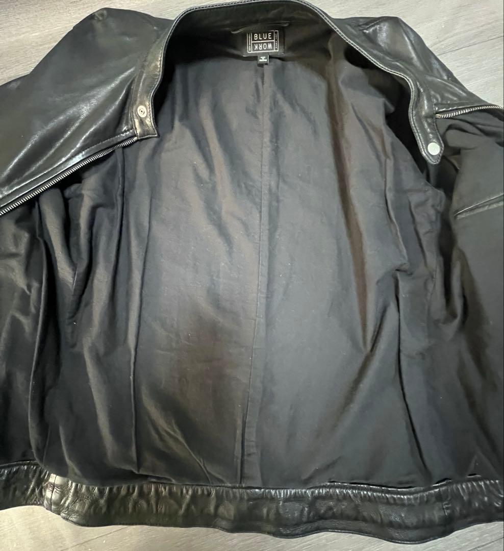 TOMORROWLAND / BLUE WORK シングルライダース　黒　M