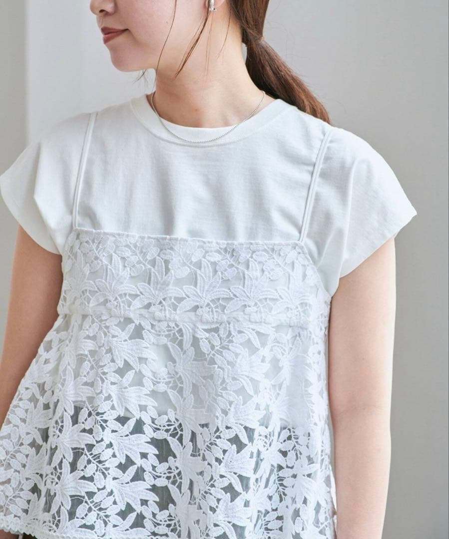 レースショートキャミソール　IENA