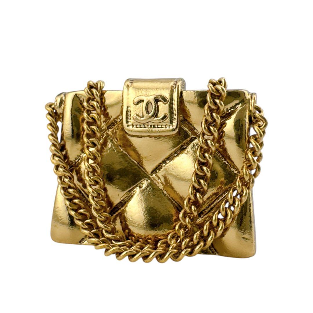 シャネル マトラッセ ココマーク ブローチ バッグモチーフ ヴィンテージ