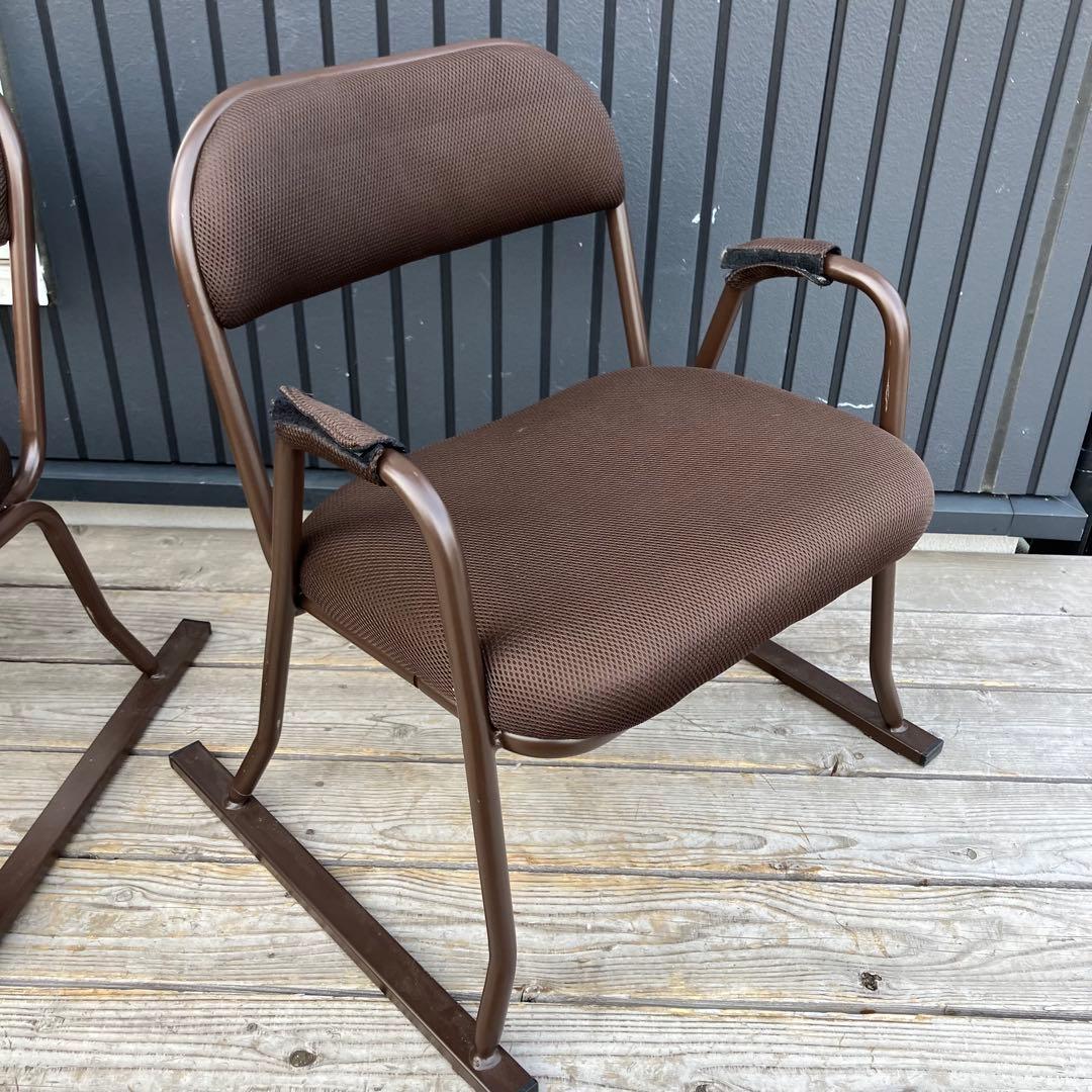 2セット らくらくお座敷チェア 2脚セット アームチェア