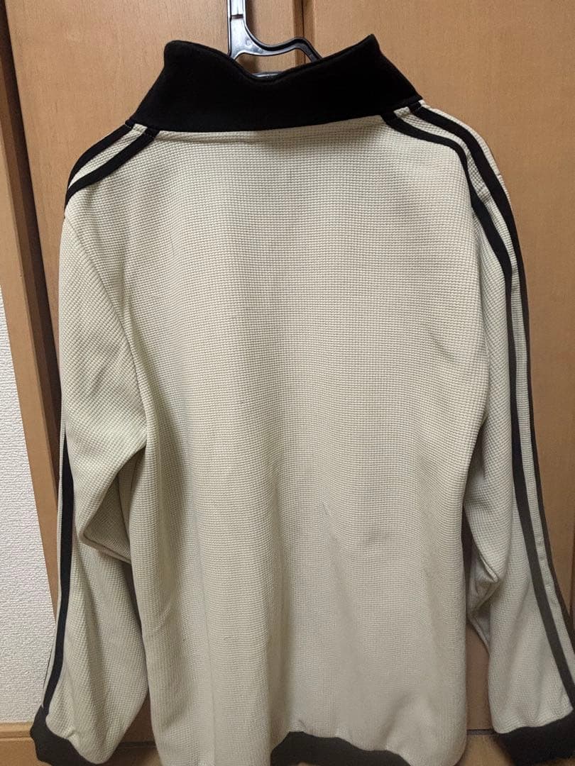 adidas ワッフル　トラックジャケット クリーム色/黒