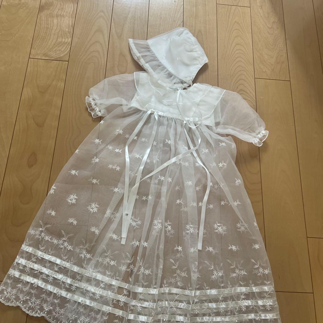 Familiar ベビードレス 付属付き 退院 お宮参り 50 ファミリア