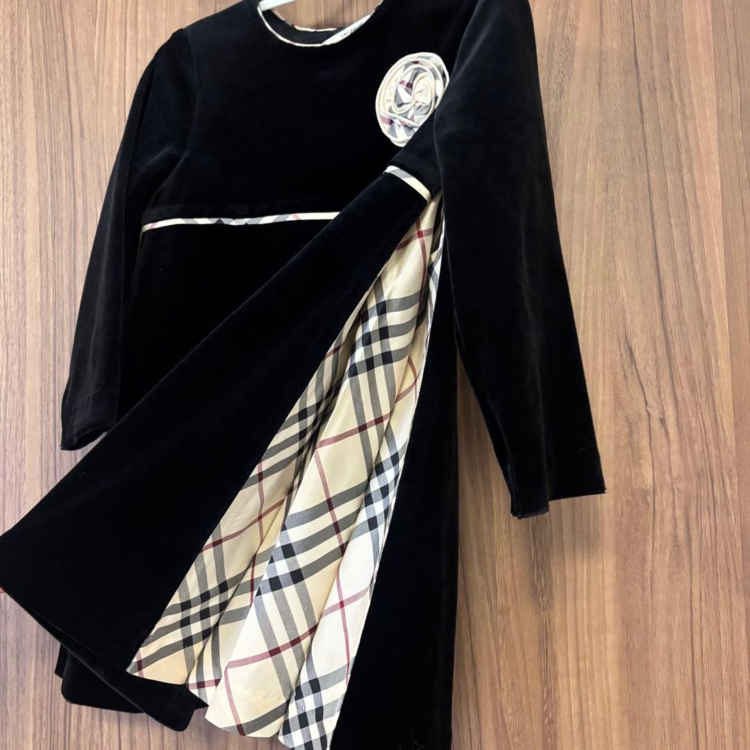 年末セール‼️新品未使用タグ付き　バーバリーベロアワンピース