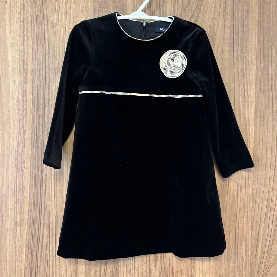 年末セール‼️新品未使用タグ付き　バーバリーベロアワンピース