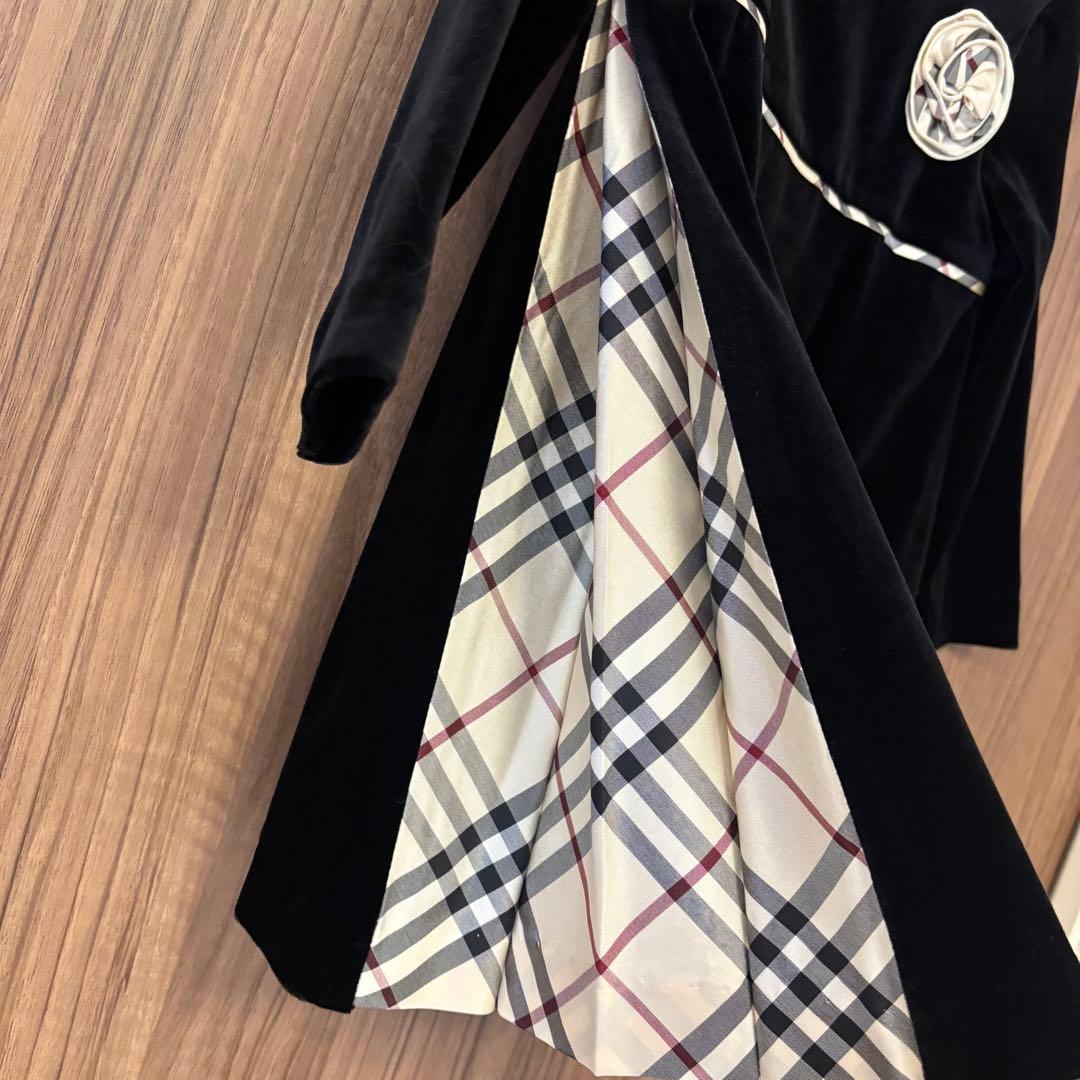 年末セール‼️新品未使用タグ付き　バーバリーベロアワンピース