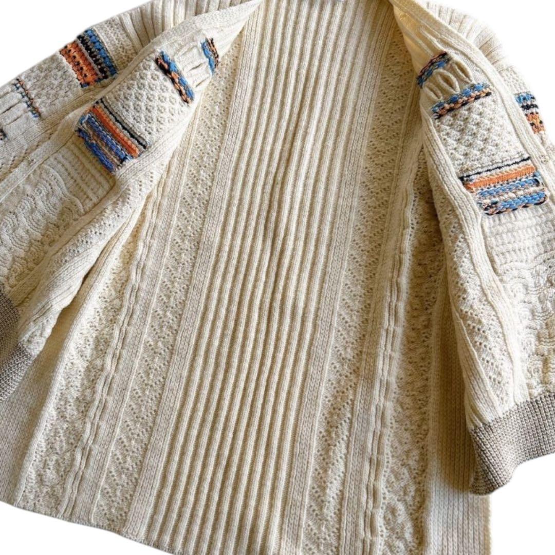 【美品】マメクロゴウチ ケーブル ニット カーディガン オーバーサイズ