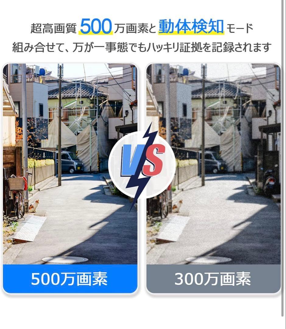 【新品　未開封】AIRBAN 500万画素 防犯カメラ 4台セット 1TB