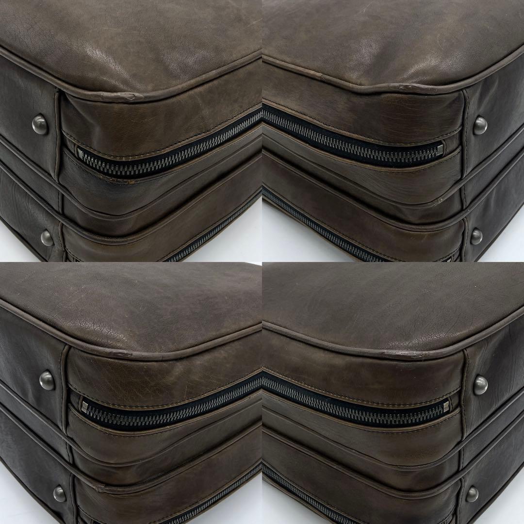 【BOTTEGA VENETA】ビジネスバッグ　イントレチャート　レザー　茶色