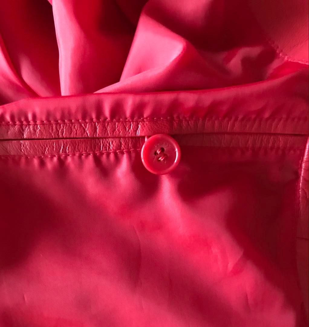 コ*ー様 adidas レザージャケット レッド