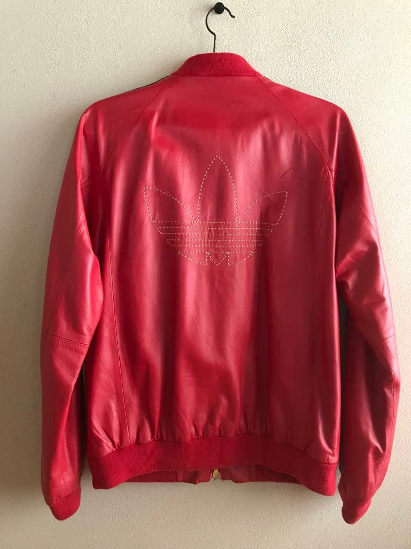 コ*ー様 adidas レザージャケット レッド