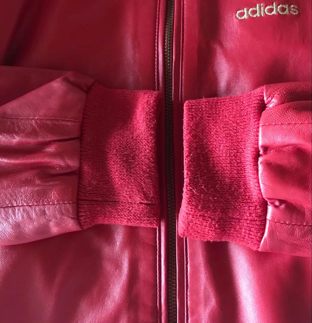 コ*ー様 adidas レザージャケット レッド
