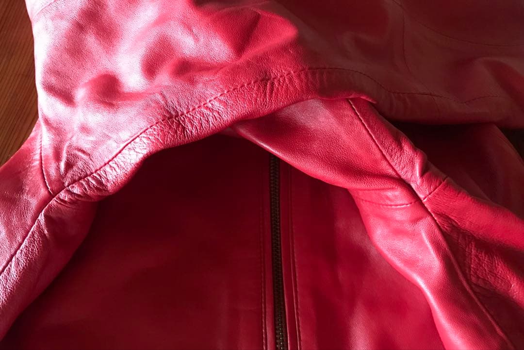 コ*ー様 adidas レザージャケット レッド