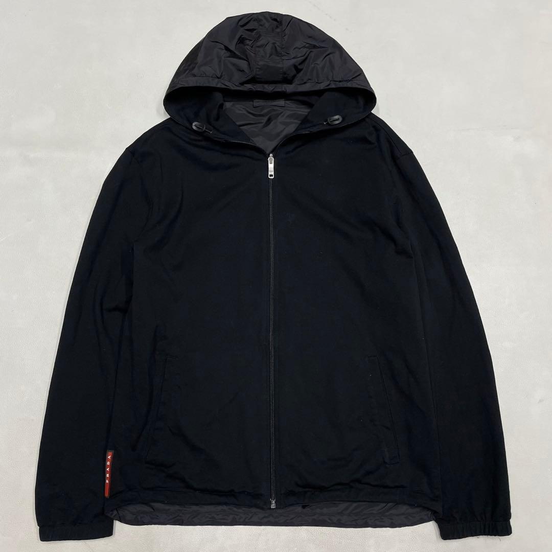 美品 PRADA プラダ リバーシブル ナイロンジャケット スポーツ ブラック