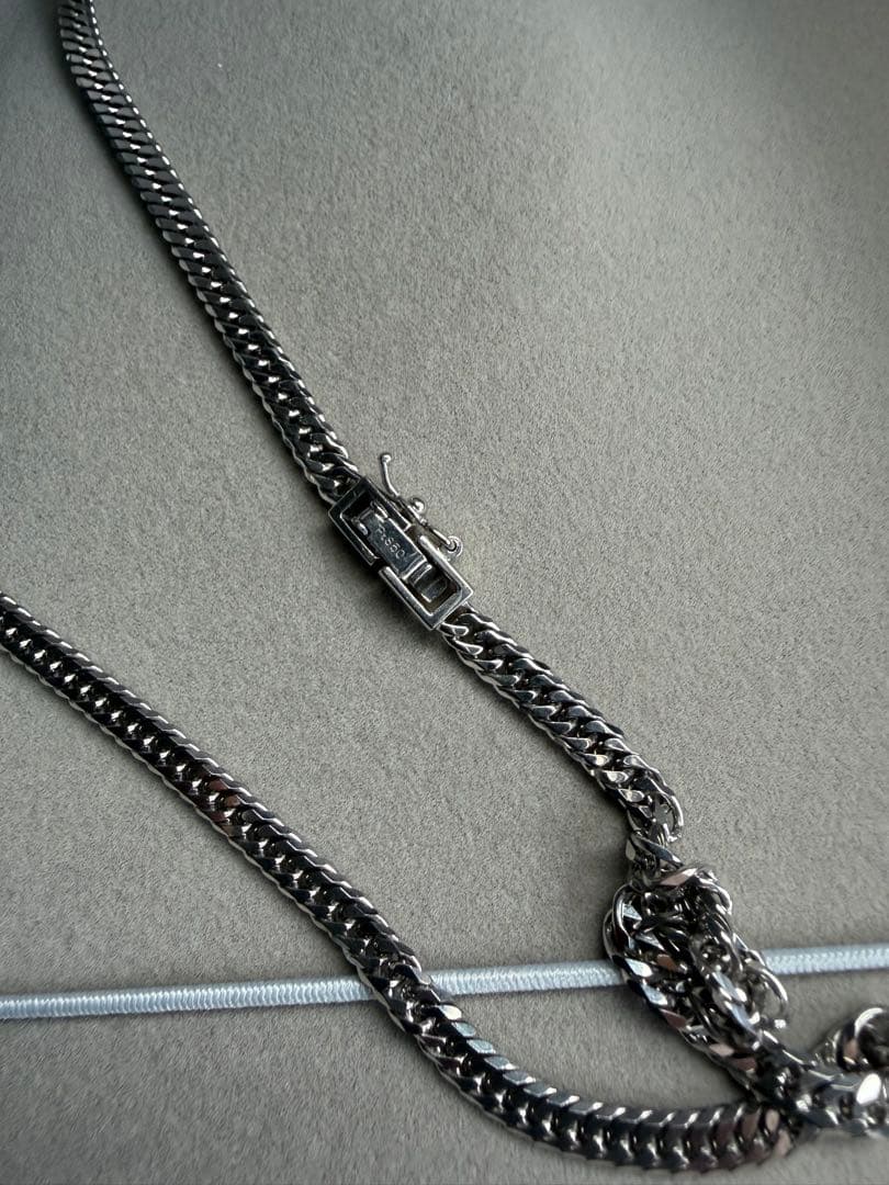 プラチナ850 喜平ネックレス　6面W 23.5グラム