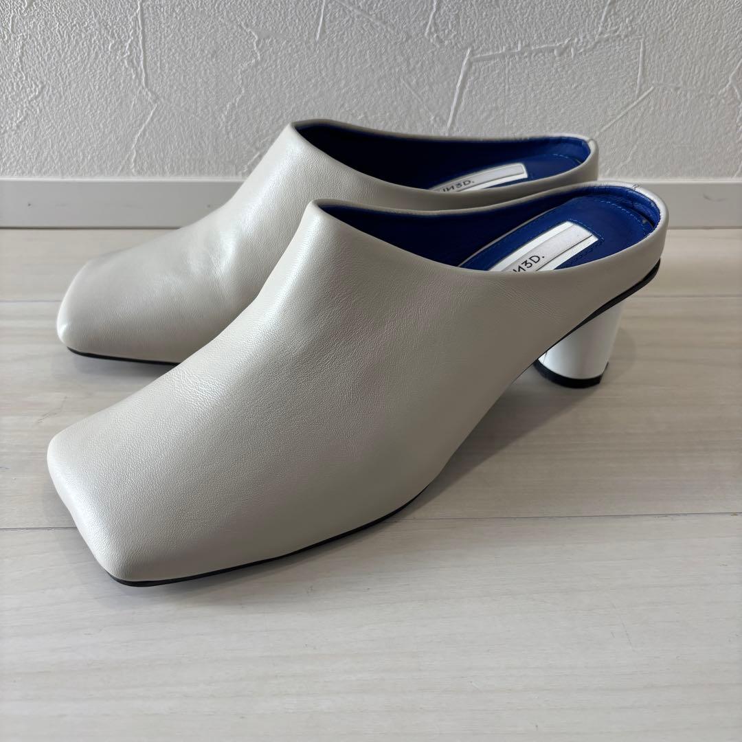 【UN3D.】アンスリード　スクエアミュール　ベージュ　美品