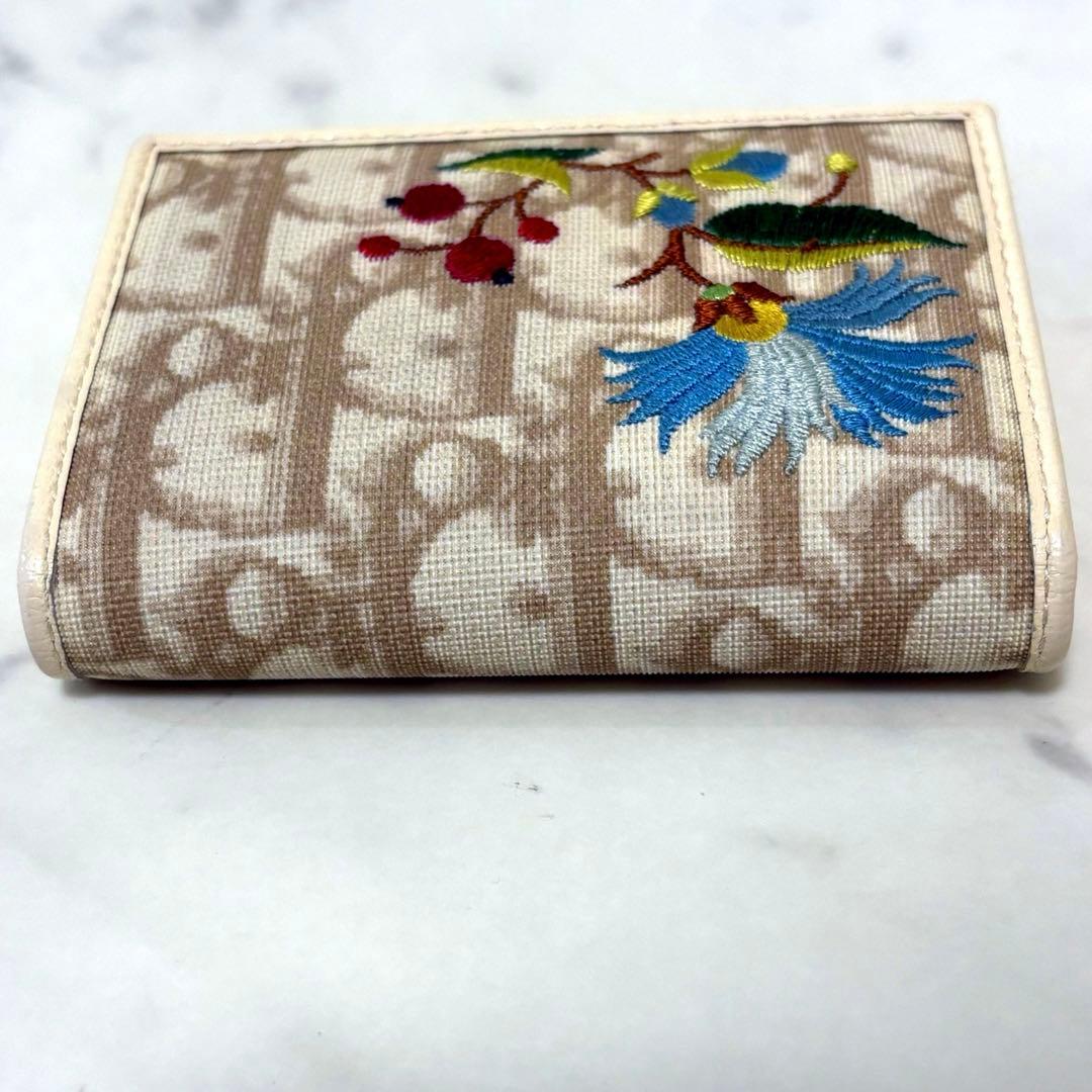 Dior ディオール 花刺繍 トロッター 総柄 pvc レザー カード 名刺入れ