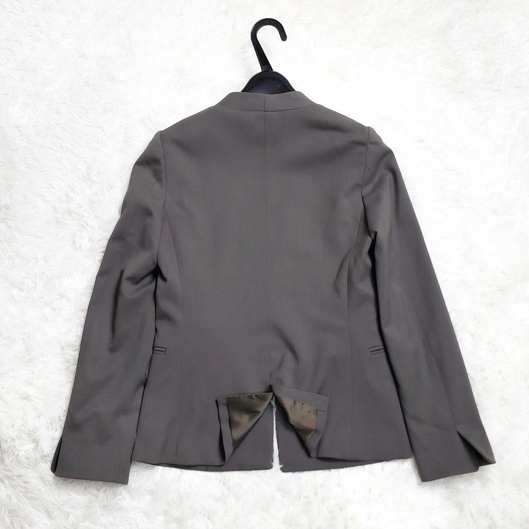 東條灯夏 LES MUSE ノーカラーパンツスーツセットアップ 洗える 3