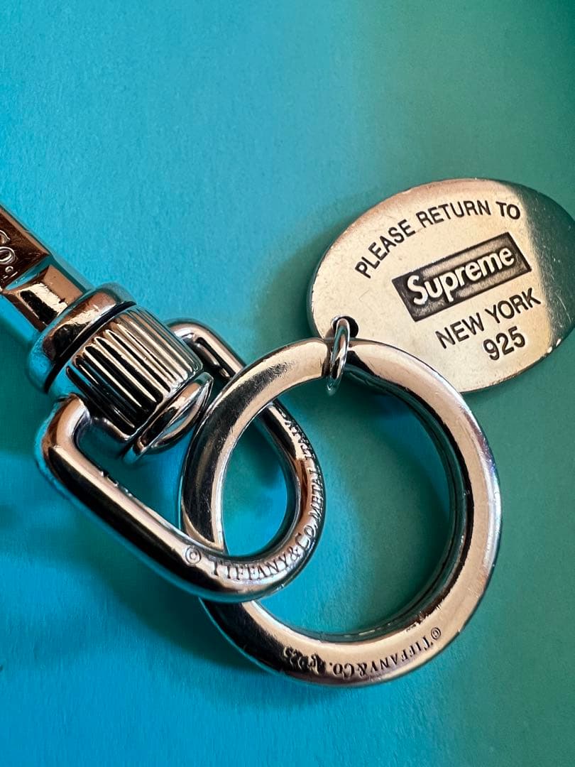Supreme Tiffany Keyring Silver 中古一部難有り