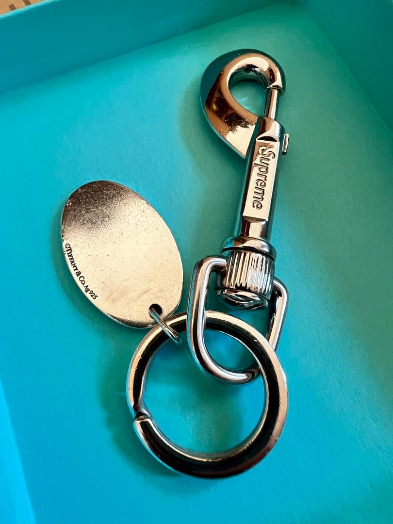 Supreme Tiffany Keyring Silver 中古一部難有り
