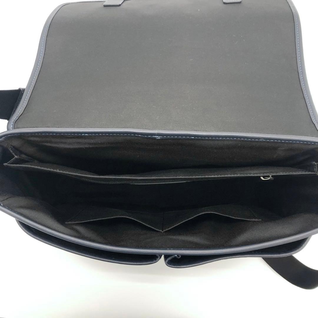 【極美品】COACH コーチ　ネイビー レザー メッセンジャーバッグ メンズ